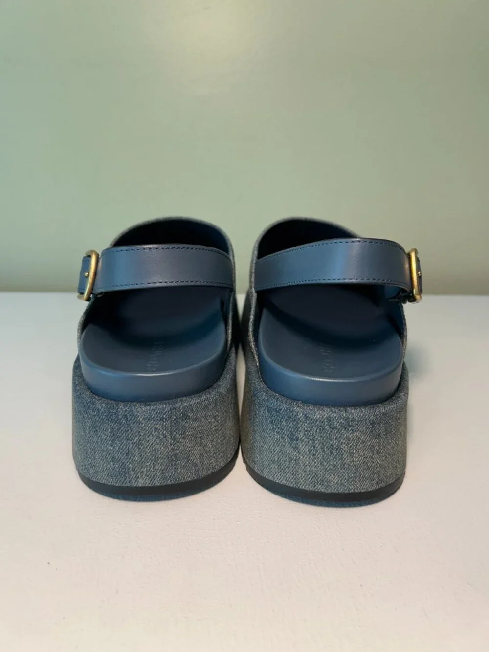 Coach Women's Sculpted C Platform Clog In Loved Denim